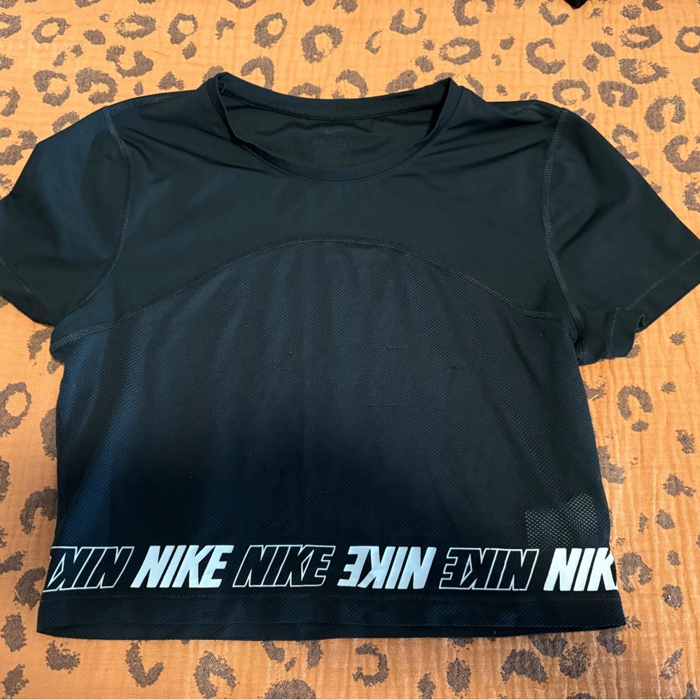 Nike Women's Black Mesh Short Sleeve Tee